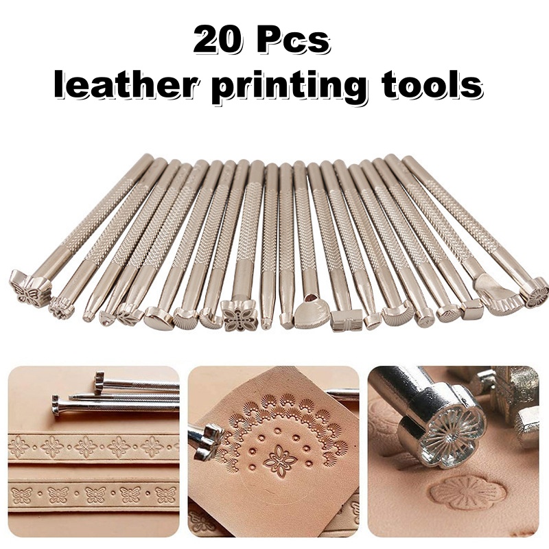 Leather Stamp Set - 20 adet deri damgalama araçları deri