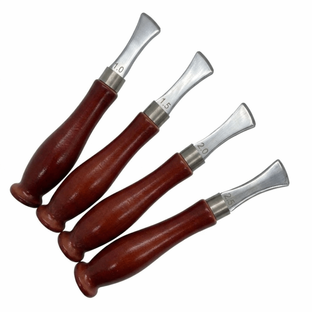 Leatherwork Edge Creaser - 4 adet Hassas Kenar Kırıcı Deri