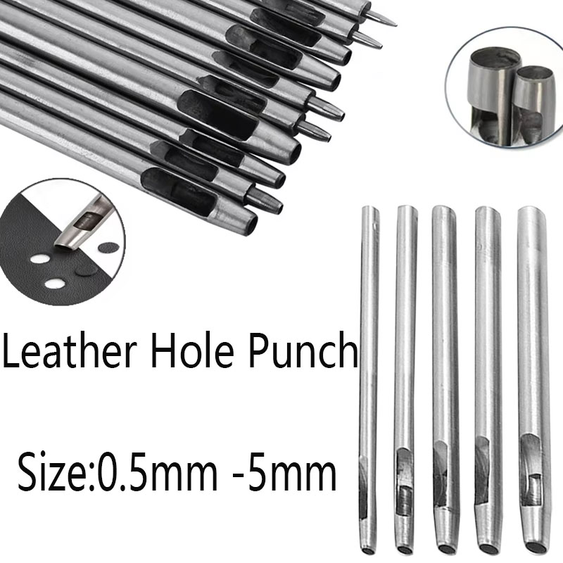 Leatherwork Hole Punch - 0.5-5mm Deri Delik Delme Alet Seti