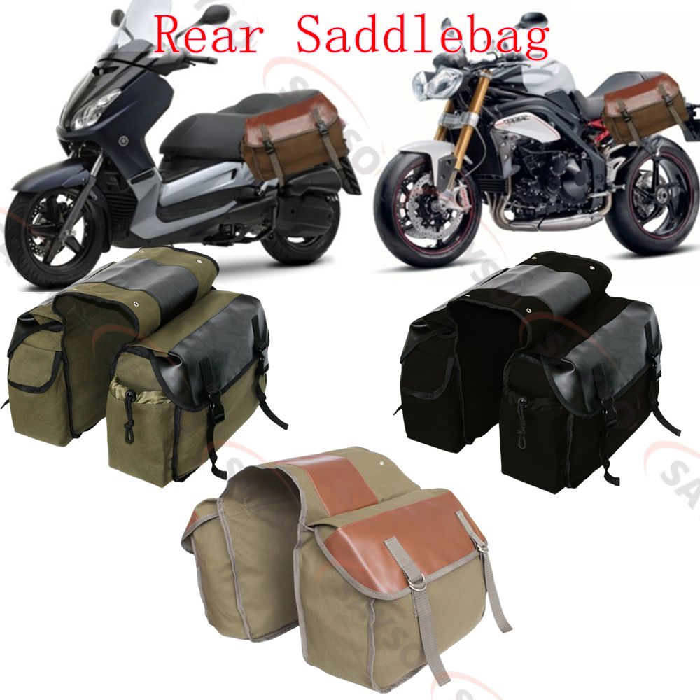 Leatherwork Bag - Tuval Deri Arka Heybe Motosiklet Kuyruk