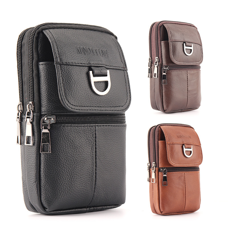 Leatherwork Bag - Erkek Deri Bel Çantası - Büyük