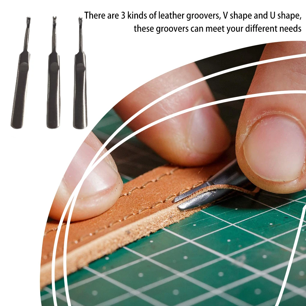 3 adet deri oluk açma seti U V - Leatherwork Edge Creaser incelemesi ve fiyatı