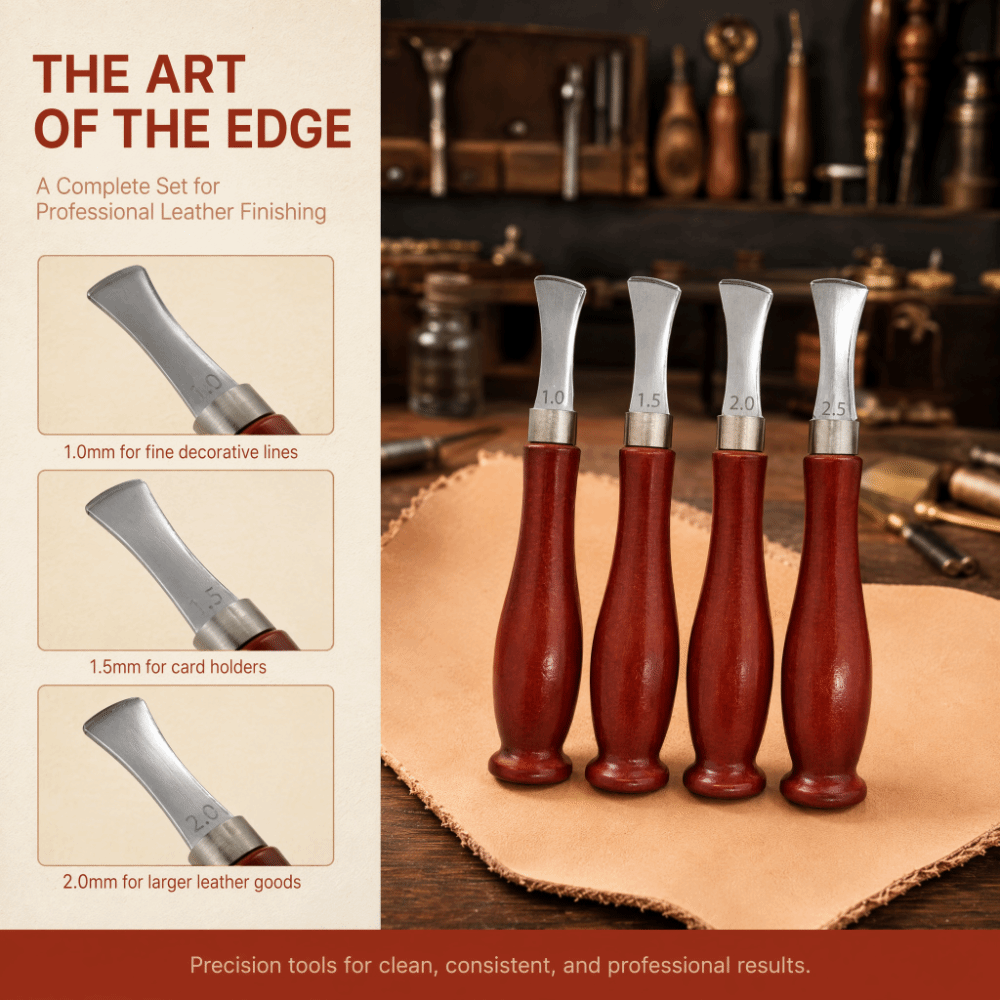 4 adet Hassas Kenar Kırıcı Der - Leatherwork Edge Creaser incelemesi ve fiyatı