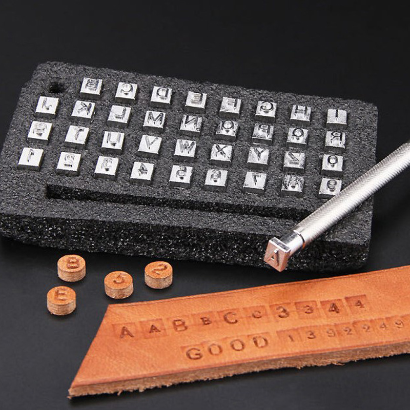 36 adet çelik alfabe mektup nu - Leather Stamp Set incelemesi ve fiyatı