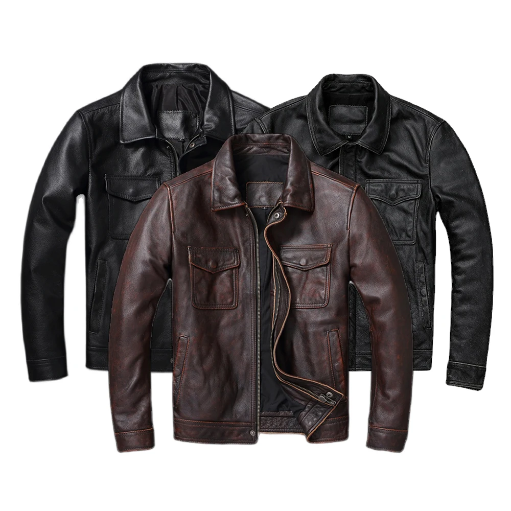 Vintage kahverengi kırmızı hak - Leather Work Jacket incelemesi ve fiyatı