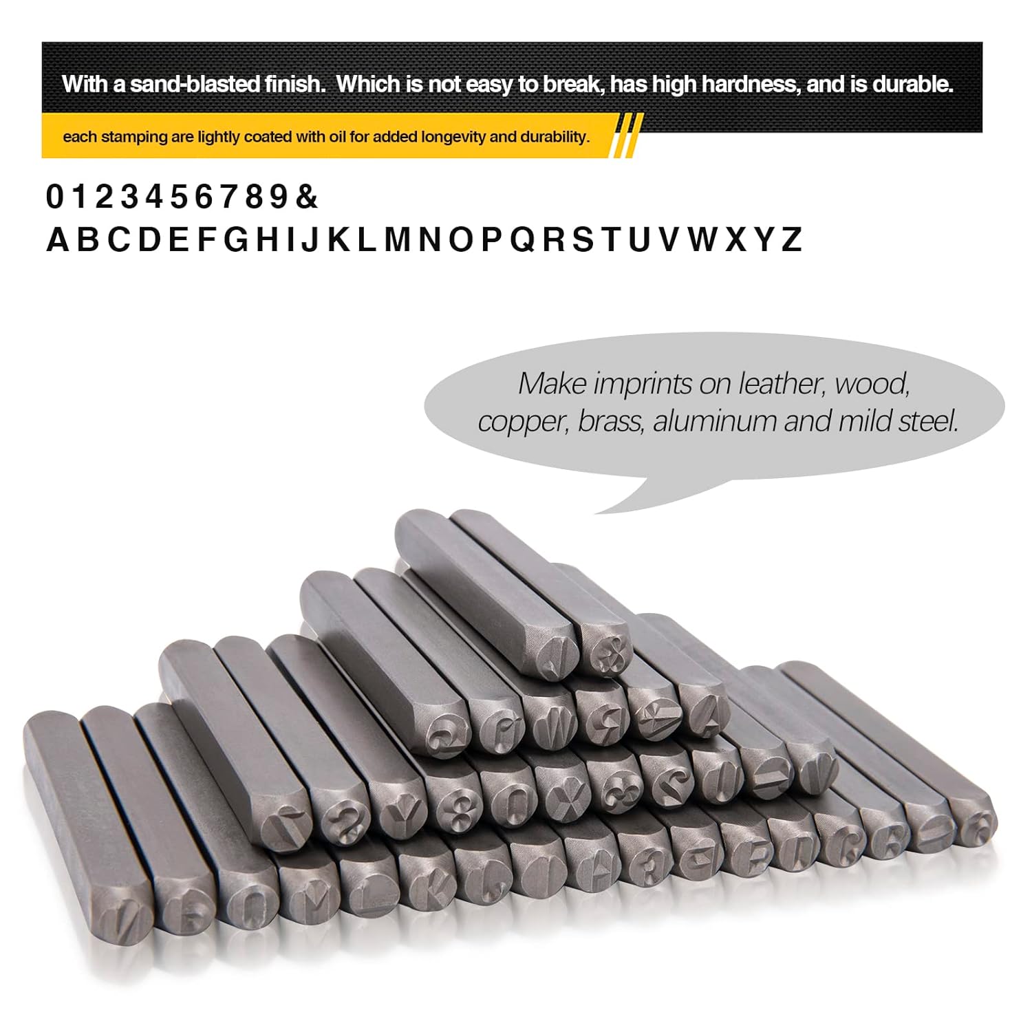36 Parça Metal Harf Zımba Seti - Leather Stamp Set incelemesi ve fiyatı
