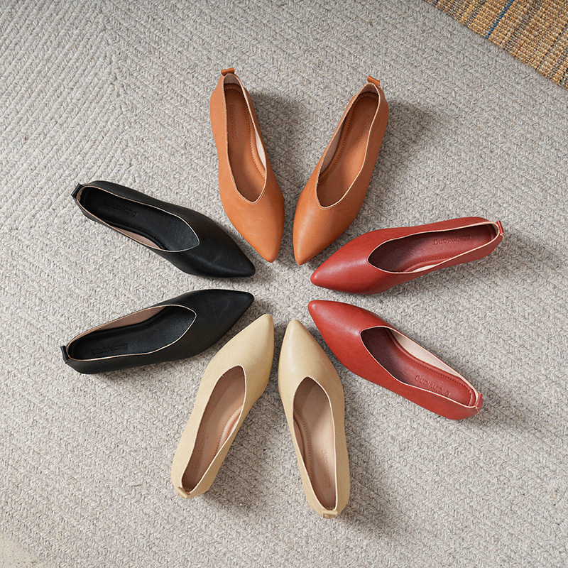 İlkbahar ve Sonbahar Moda Yeni - Leather Work Heels incelemesi ve fiyatı