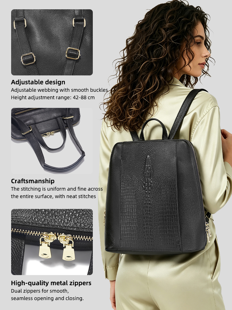 Zency Kadın Timsah Derisi Sırt - Leatherwork Bag incelemesi ve fiyatı